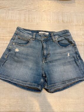 Pull&Bear  Distressed Stretchy Denim Shorts